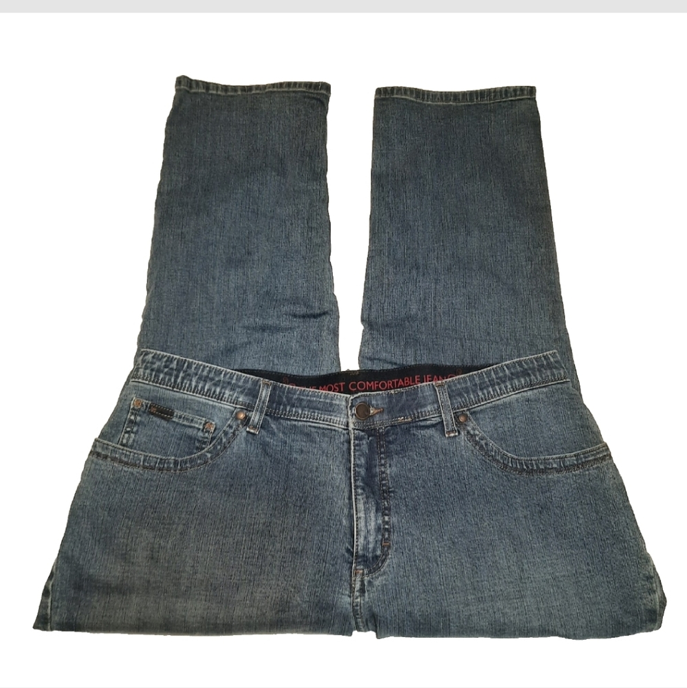 LEE The Most Comfortable Jean Elastic Waist Stretch Blue Jeans